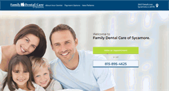 Desktop Screenshot of familydentalcaresycamore.com