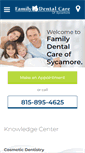 Mobile Screenshot of familydentalcaresycamore.com