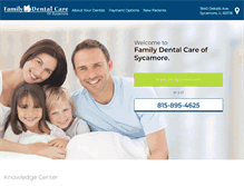 Tablet Screenshot of familydentalcaresycamore.com